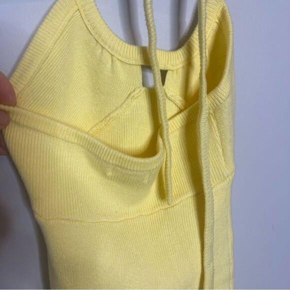For Love & Lemons NWT For Love and Lemons $149 Yellow Halter knit Dress NWT XS - Picture 8 of 10